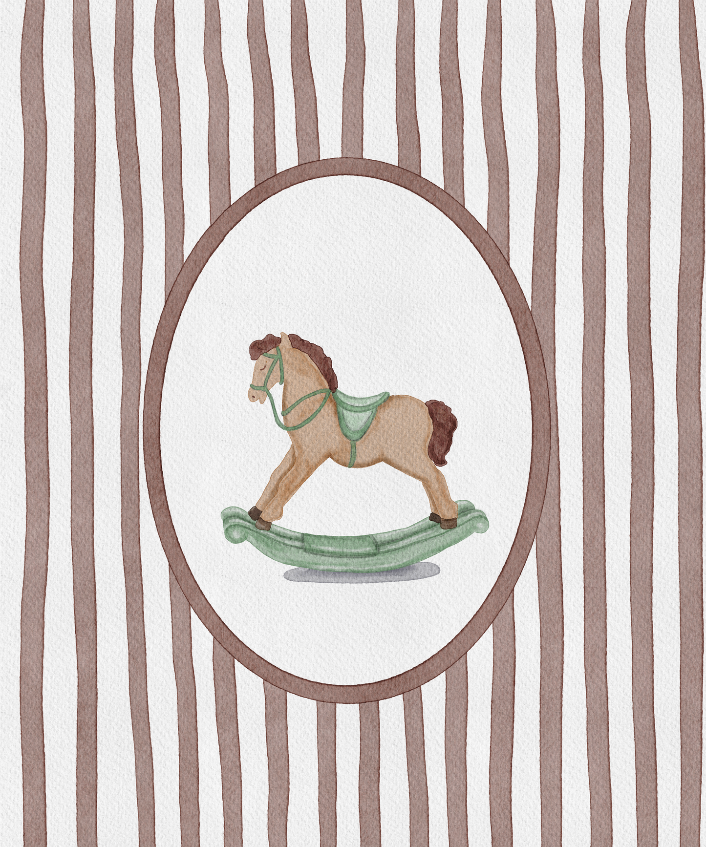 Rocking Horse Print - Green