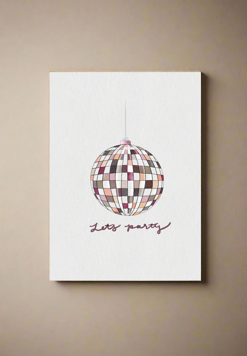 Let’s party disco card