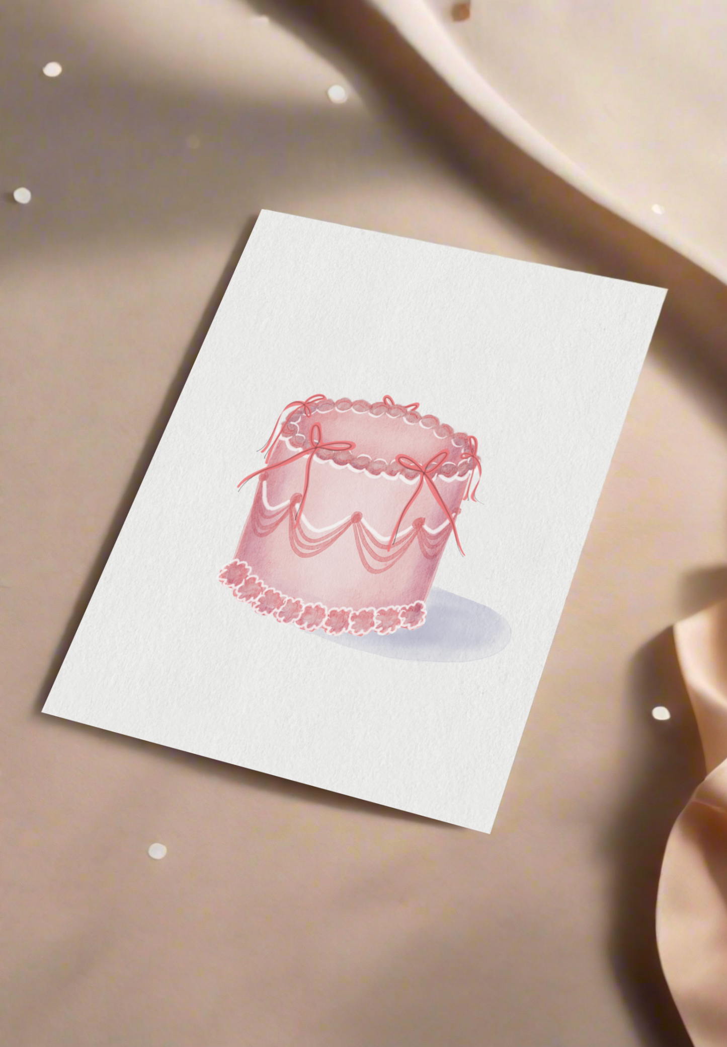 Vintage cake card