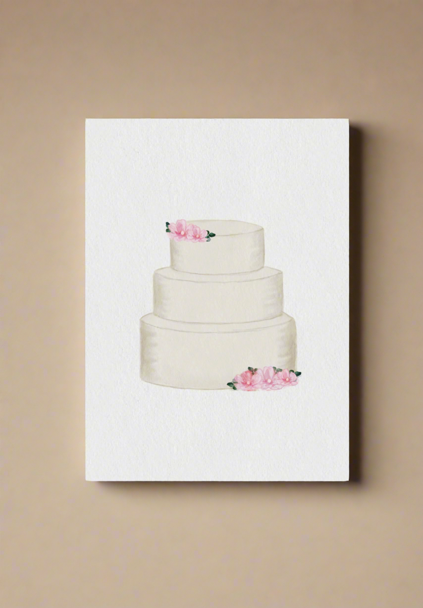 Wedding cake card