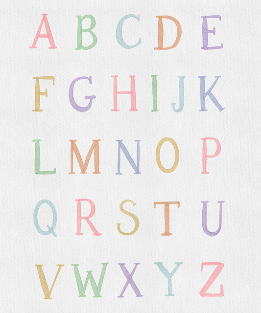 Multicolor Alphabet Print