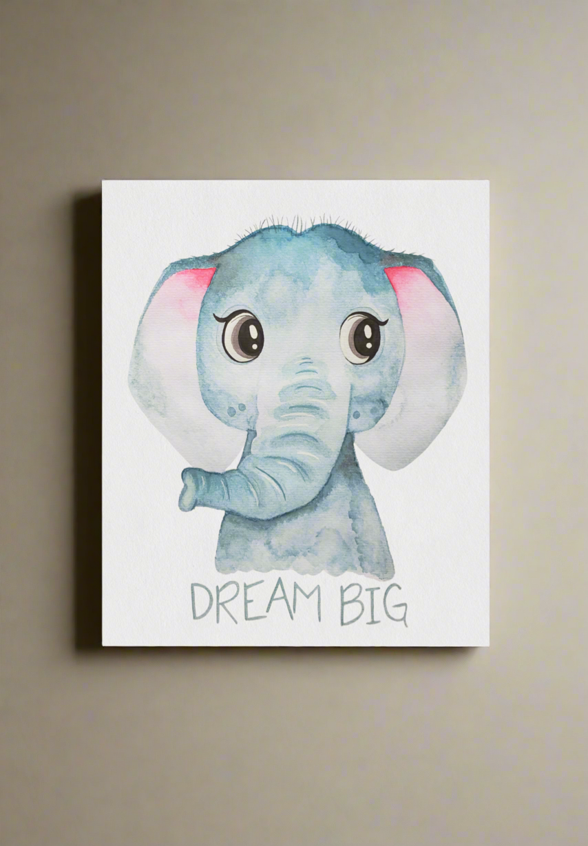 Dream Big Elephant Print