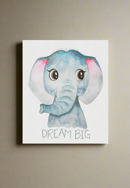 Dream Big Elephant Print