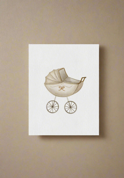 Vintage pram card